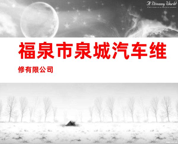 福泉市泉城汽车维修有限公司